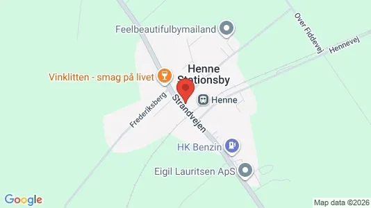Erhvervslokaler til leje i Henne - kort over placeringen