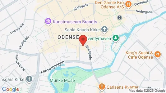 Erhvervslokaler til leje i Odense C - kort over placeringen