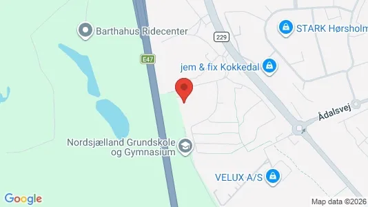 Erhvervslokaler til leje i Hørsholm - kort over placeringen