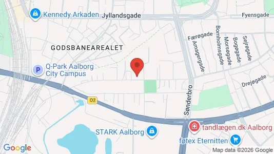 Erhvervslokaler til leje i Aalborg Centrum - kort over placeringen
