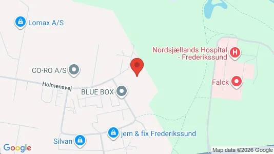 Erhvervslokaler til leje i Frederikssund - kort over placeringen