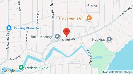 Erhvervslokaler til leje i Fredericia - kort over placeringen
