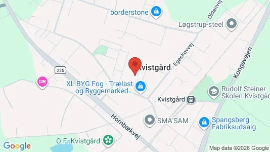 Erhvervslokaler til leje i Kvistgård - kort over placeringen