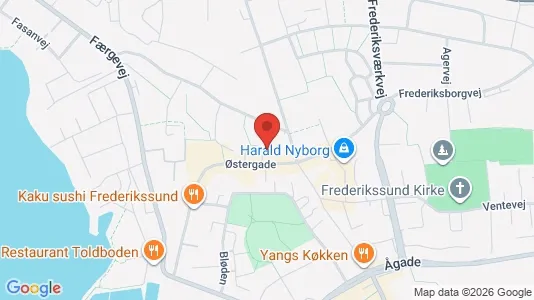 Erhvervslokaler til leje i Frederikssund - kort over placeringen