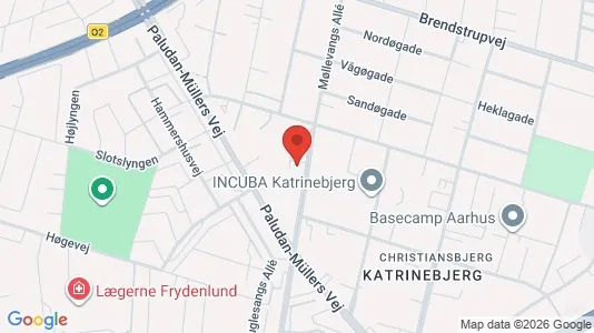 Erhvervslokaler til leje i Århus N - kort over placeringen