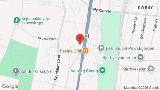 Erhvervslokaler til leje i Aalborg Centrum - kort over placeringen
