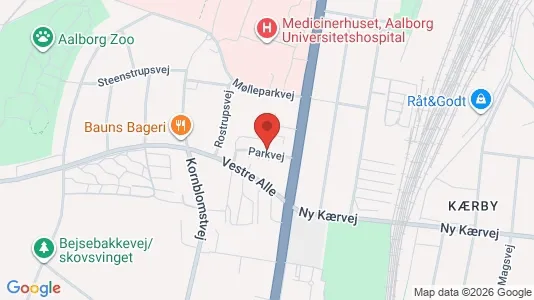 Erhvervslokaler til leje i Aalborg Centrum - kort over placeringen