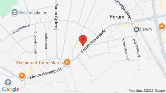 Erhvervslokaler til leje i Farum - kort over placeringen