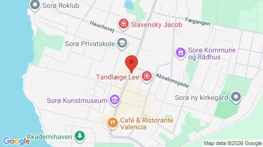 Erhvervslokaler til leje i Sorø - kort over placeringen
