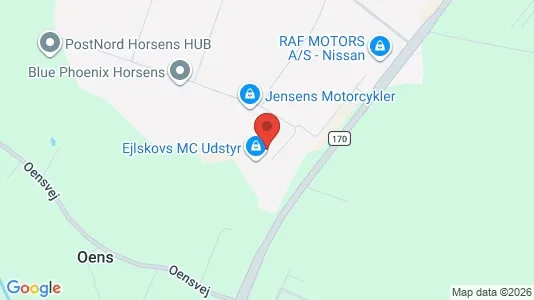 Erhvervslokaler til leje i Horsens - kort over placeringen