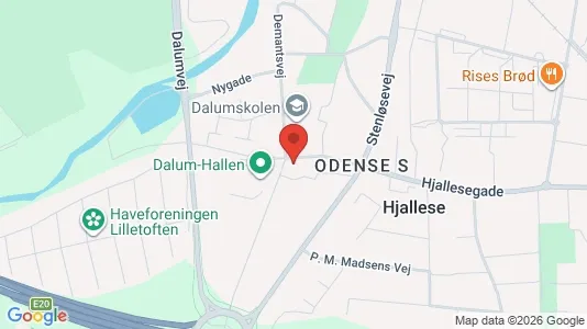 Erhvervslokaler til leje i Odense S - kort over placeringen