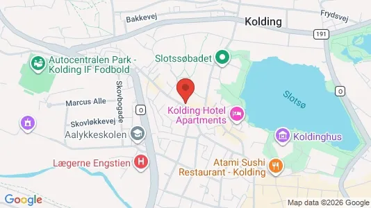 Erhvervslokaler til leje i Kolding - kort over placeringen