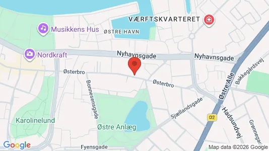 Erhvervslokaler til leje i Aalborg Centrum - kort over placeringen
