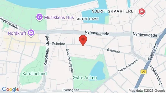 Erhvervslokaler til leje i Aalborg Centrum - kort over placeringen