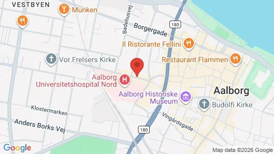 Erhvervslokaler til leje i Aalborg Centrum - kort over placeringen