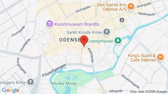 Erhvervslokaler til leje i Odense C - kort over placeringen
