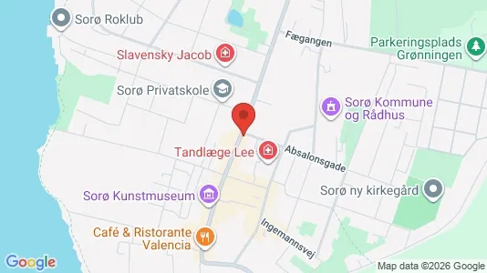 Erhvervslokaler til leje i Sorø - kort over placeringen