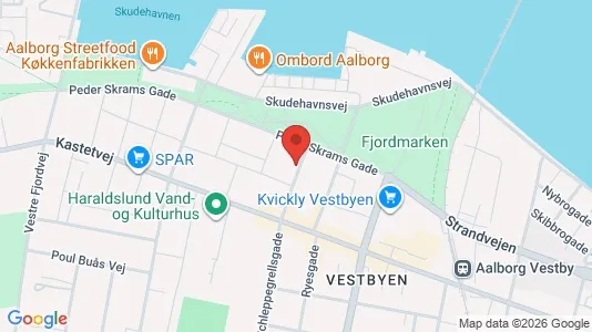 Erhvervslokaler til leje i Aalborg Centrum - kort over placeringen