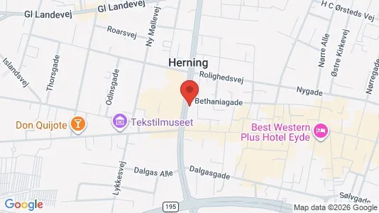 Erhvervslokaler til leje i Herning - kort over placeringen