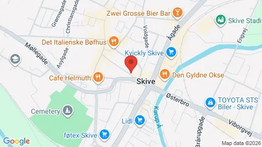 Erhvervslokaler til leje i Skive - Foto fra Google Street View