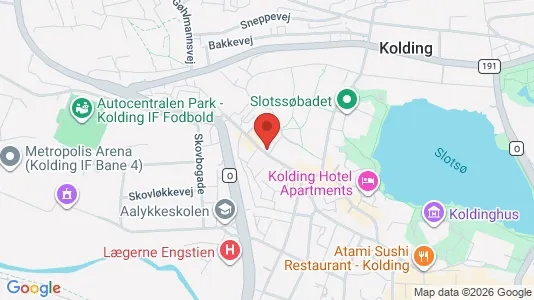 Erhvervslokaler til leje i Kolding - kort over placeringen