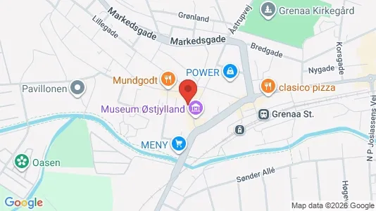 Erhvervslokaler til leje i Grenaa - kort over placeringen