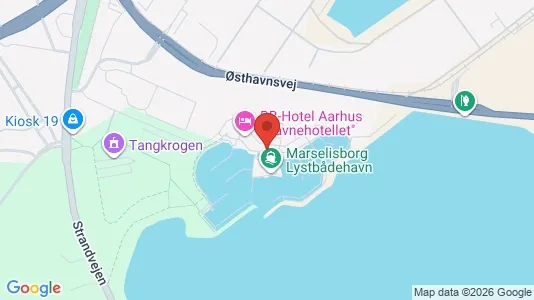 Erhvervslokaler til leje i Århus C - kort over placeringen