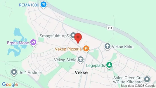 Erhvervslokaler til leje i Veksø Sjælland - Foto fra Google Street View