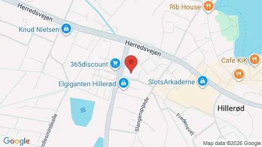 Erhvervslokaler til leje i Hillerød - kort over placeringen