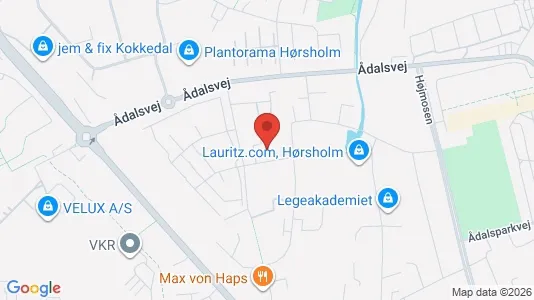 Erhvervslokaler til leje i Hørsholm - kort over placeringen