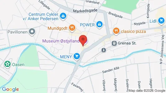 Erhvervslokaler til leje i Grenaa - kort over placeringen