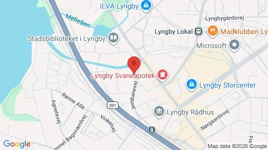Erhvervslokaler til leje i Kongens Lyngby - kort over placeringen