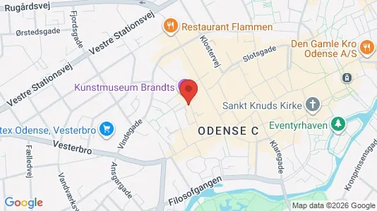 Erhvervslokaler til leje i Odense C - kort over placeringen