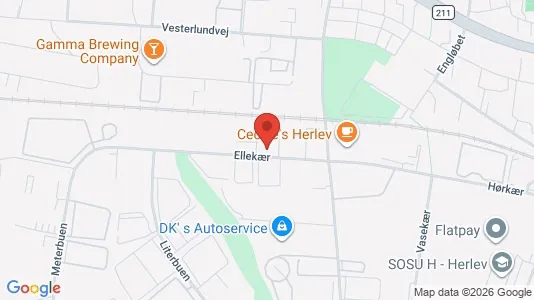 Erhvervslokaler til leje i Herlev - kort over placeringen
