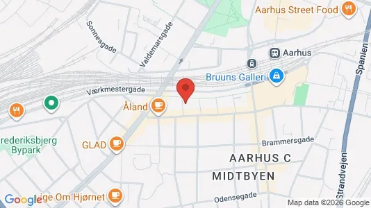 Erhvervslokaler til leje i Århus C - Foto fra Google Street View