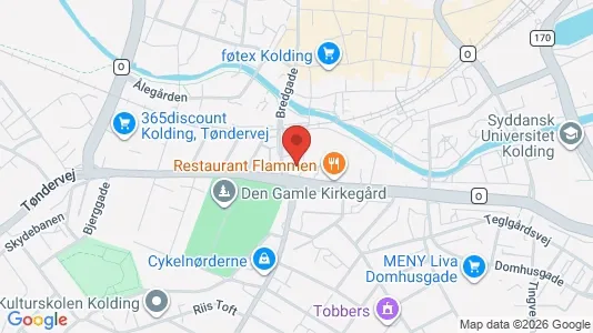 Erhvervslokaler til leje i Kolding - kort over placeringen