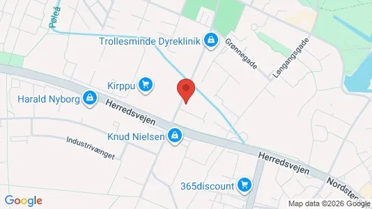 Erhvervslokaler til leje i Hillerød - kort over placeringen