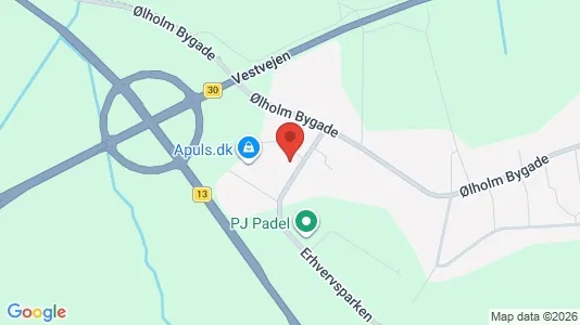 Erhvervslokaler til leje i Tørring - kort over placeringen