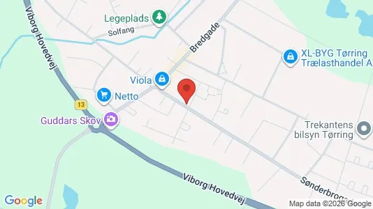 Erhvervslokaler til leje i Tørring - kort over placeringen