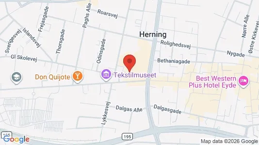 Erhvervslokaler til leje i Herning - kort over placeringen