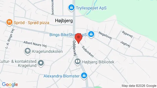 Erhvervslokaler til leje i Højbjerg - kort over placeringen