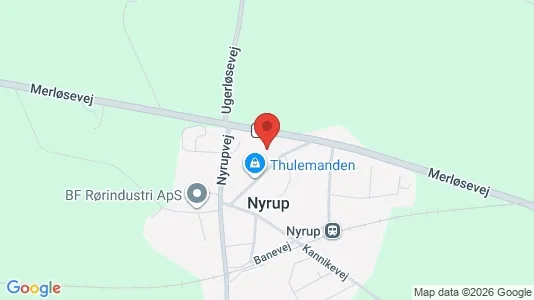 Erhvervslokaler til leje i Nyrup - kort over placeringen