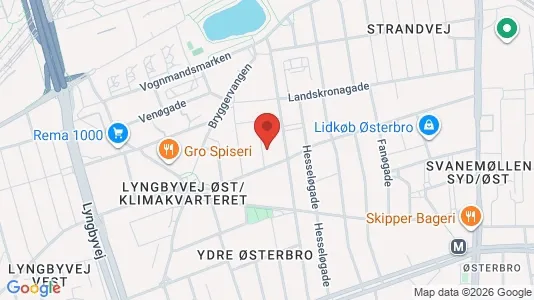 Erhvervslokaler til leje i Østerbro - Foto fra Google Street View