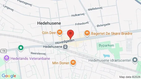 Erhvervslokaler til leje i Hedehusene - kort over placeringen