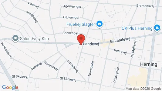 Erhvervslokaler til leje i Herning - kort over placeringen