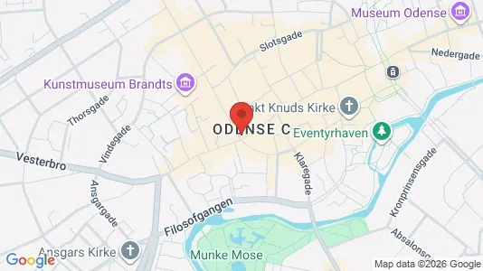 Erhvervslokaler til leje i Odense C - kort over placeringen