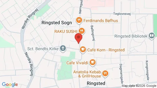 Erhvervslokaler til leje i Ringsted - kort over placeringen