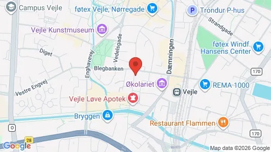 Erhvervslokaler til leje i Vejle Centrum - Foto fra Google Street View