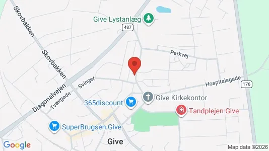 Erhvervslokaler til leje i Give - Foto fra Google Street View
