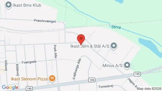 Erhvervslokaler til leje i Ikast - kort over placeringen
